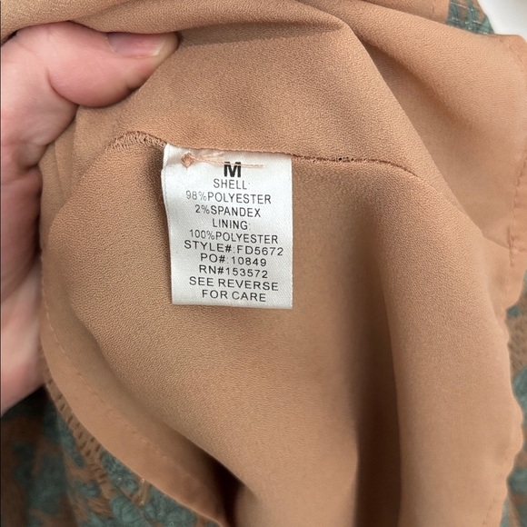 :Price Firm: Bohme Light Brown Floral Midi Dress - Picture 8 of 12